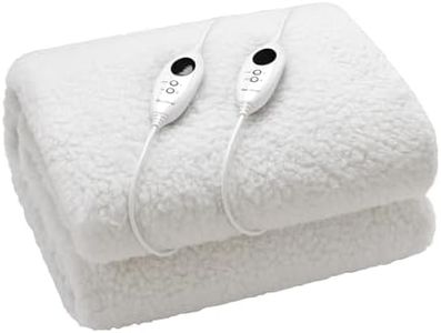 Dreamaker Beige Premium Washable Polyester Fleece Heated Electric Under Blanket - Fully Fitted with Overheat Protection (Sizes Single, King Single, Double, Queen, King, Super King) (Super King)