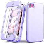 Yamink for iPod Touch 7 Case with Screen Protector,for iPod Touch 6 Case,for iPod Touch 5 Case,Lightweight Full Body Heavy Duty Protection Soft TPU Hard PC Bumper Protective Sturdy Cover,Light Purple