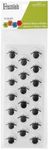 Essentials By Leisure Arts Eyes Sticky Back with Lashes 4" Black & White 2Pc Googly Eyes, Google Eyes for Crafts, Big Googly for Crafts, Wiggle Eyes, Craft