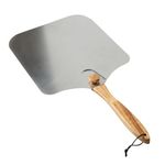 Kitchen Supply 14-inch x 16-Inch Aluminum Pizza Peel with Foldable Wood Handle