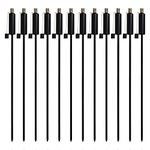 12x Black 146cm Garden Fire Tiki Torch - Cylinder - Oil Paraffin Outdoor Candle Flames Lantern Light - by Harbour Housewares