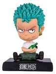 Ozzo Roronoa Zoro One Piece Bobblehead Action Figure Toy | PVC Action Figurine | Model Super Hero Toys Bobble Head (Onepiece Zoro,Pack of 1, 0103)