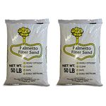 Palmetto Filter Sand for Residential and Commercial Pool Sand Filters for Removing Leaves, Dirt, Dust, and Small Particles, 50 Pound Bag (2 Pack)