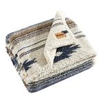 Wrangler- Throw Blanket, Ultra Soft Plush Home Decor, All Season Reversible Sherpa Bedding (Coyote Sands Brown, 50 x 60)