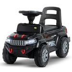 Baybee Speedy Ride on Baby Car for Kids | Ride on Toys Car with Music & LED Light | Portable Push Ride on Jeep with Backrest & Storage Basket | Kids Car to Drive 1-3 Years Boys Girls (Black)