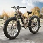 Electric Bike for Adults 1000W, 48V 20AH Battery Adult Electric Bicycles, 26" Fat Tire Full Suspension Step-Thru Ebike, 45Km/h Mountain Ebike, 7 Speed, 80Miles Range, UL Certified-Boxer ST