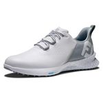 FootJoy Men's Fj Fuel Golf Shoe, White/Grey, 10.5 Wide