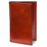 Bosca Men's Calling Card Case, Cognac, 4" x 2 3/4" x 1/4"