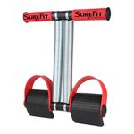 SUREFIT Tummy Trimmer Red | Dual Resistance Ab Trainer for Core Strengthening | Home Fitness Equipment for Men & Women | Effective Tool for Abdominal Toning and Weight Loss