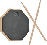 HUMOKI Drum Practice Pad, Black Drummer Practice Pad with Sticks, Drum Practice Pad 8-inch, Silent Drum Practice Pad, Single Sided Drum Pads, Practice Pads, Drum Practice Pad Kit,for Practice Drumming