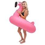 GoFloats Flamingo Party Tube Inflatable Raft, Float in Style (for Adults and Kids)