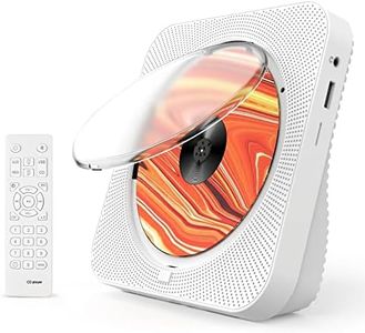 Liphier Lecteur CD de Musique Portable Bluetooth - Lecteur CD Kpop Multifonction de Bureau avec Haut-parleurs HiFi Sound Configurer l'écran LED | Couvercle Anti-poussière | Télécommande