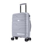 Nasher Miles Paris Hard-Sided Polypropylene Check-in Luggage Grey 24 inch |65cm Trolley Bag