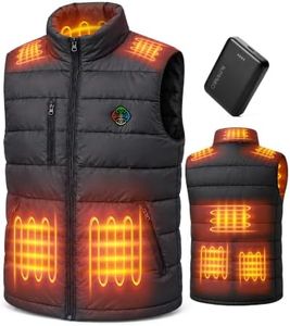 KOVNLO Men’s Heated Vest with Battery Pack Included, Lightweight USB Rechargeable Electric Heated Vest, 3 Heat Levels for Outdoor, Work, Hiking