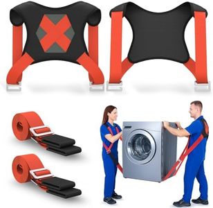 NOCOEX 2-Person Moving Straps with Back Support - Ergonomic Moving & Lifting Straps for 2 Movers, Moving Shoulder Dolly for Move & Carry Furniture Mattresses, Appliances Easily & Safely Up to 880 lbs
