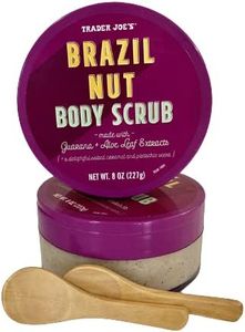 Trader Joe's Brazil Nut Body Scrub Two-Pack with a Drawstring Pouch of 2 Cosmetic-Grade Dispensing Spoons…