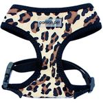 Parisian Pet Dog Harness - Adjustable Leopard Print Puppy Harness - 100% Mesh Fabric No Pull Dog Harness Small Breed - Easy Walk Harness for Dogs - Dog Vest Harness for Walking, Running, Hiking - XS