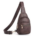 CLUCI Small Sling Bag for Women, Vegan Leather Crossbody Fanny Packs, Fashion Women's Chest Bag