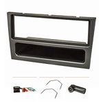 Tomzz Audio 2439-068 radio fascia set for Opel/Vauxhall Astra G, Agila, Corsa C, Combo, Omega B, Vectra C, Vivaro, Meriva, Quadlock, metallic charcoal.