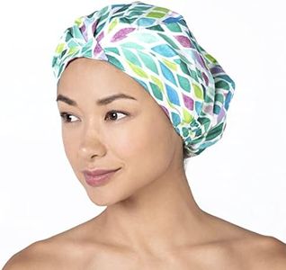 Betty Dain Trendy Turban Comfort Fit Shower Cap, Aqua Stones