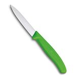 Victorinox Swiss Made Stainless Steel Swiss Classic Paring Knife, Kitchen Tools, Kitchen Items, 8 cm Straight Edge, Green, 6.7606.L114