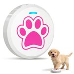 ChunHee Touch-Design Dog Doorbell to Toilet Training Go Outside Dog Bell, Adjustable Volume and Ringtones(White-pink)