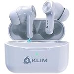 KLIM Pods V2 - Bluetooth 5.3 Headphones in Ear White - High Sound Quality - ANC - Excellent Insulation - Easy and Quick Pairing - Long Lasting Battery 24 Hours