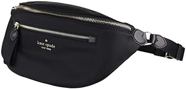 Kate Spade Chelsea Belt Bag Waist Fanny Pack Black Nylon Leather, Black, One Size