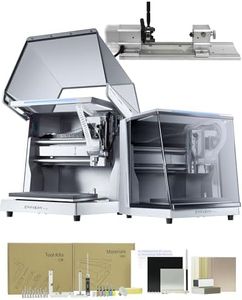 Carvera Air Desktop CNC Machine with 4th Axis, Compact Enclosed Mini CNC Router, Quick Tool Changer, Closed-Loop Control, Beginner-Friendly CAM Software for Milling, Cutting, Engraving, DIY, Crafts
