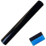 NewL High Gloss Black Vinyl Wrap Self Adhesive Air Release Bubble - Outdoor Rated for Automotive Use (30cm x 152cm)