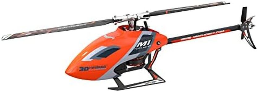 OMPHOBBY M1 EVO RC Helicopter Dual Brushless Motors Direct-Drive Mini RC Helicopters for Adults, 3D Flight Remote Control Airplane 6 Channel Heli BNF Orange (Futaba S-FHSS Protocol)