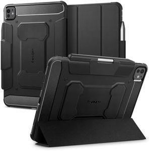 SPIGEN Rugged Armor Pro Case Designed for Apple iPad Pro 11 Case 2024 (5th Gen) TPU Air Cushion Cover - Black