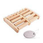 Katai Dual Foot Massage Roller - Helps Relieve Aches, Pains and Tension - Complete with Foot Pumice Stone