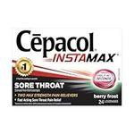 Cēpacol Instamax Berry Frost, Sore Throat lozenges, 24 Count (Pack of 1)