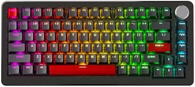 DrunkDeer A75 Pro Magnetic Switch Keyboard Rapid Trigger Mechanical Gaming Keyboard Adjustable Actuation Hall Switches PBT Keycap RGB Compact TKL 82Keys USB Wired with Knob