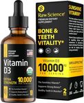 Liquid Vitamin D Drops - Vitamin D3 10,000 IU for Faster Absorption - Helps Support Strong Bones & Healthy Heart - Vit D3 for Mood & Immune System Function - High Dose D3 Vitamin Sublingual - 2 fl oz