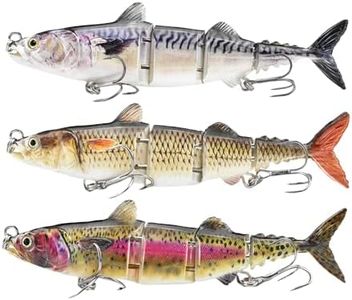 UOZAZE Fishing Lures Freshwater and Saltwater, Glide Bait for bass, Tuna Lifelike Jointed swimbait for Bass Trout Walleye, ‎Slow Sinking Bass Fishing Lure, Gifts for Men, Catfish Bait, Fishing Stuff