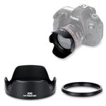 JJC Lens Hood Reversible Lens Shade Cover for Yongnuo YN 50mm F1.8 II Canon EF Lens (Only) Compatible with 58mm Filter or Lens Cap, Provide Lens with Extra Protector