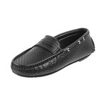 Black Leather Womens Loafers