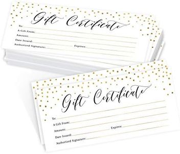 25 4x9 Gold Blank Gift Certificate Cards Vouchers For Holiday, Christmas, Birthday Holder, Small Business, Restaurant, Spa Beauty Makeup Hair Salon, Wedding Bridal, Baby Shower Cash Money Printable