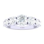 CLARA Made with Swiss Zirconia 925 Sterling Silver Round Solitaire Ring Gift for Women and Girls