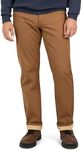 Weatherproof Vintage Fleece Lined Pants - Men's Regular Fit Fleeced Lined Canvas Pants for Mens, Almond, 38W x 30L