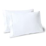 Bare Home Premium 1800 Ultra-Soft Microfiber Pillowcase Set - Double Brushed - Hypoallergenic - Wrinkle Resistant (Standard Pillowcase Set of 2, White)