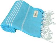 Bersuse 100% Cotton Anatolia Turkish Towel - 37X70 Inches, Turquoise