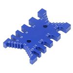 ViaGasaFamido Dovetail Jig Tenon Caliper Aluminum Metric Imperial Scale Card Measuring Woodworking Tool Dovetail Jig Carpentry Router Saw Measuring Ruler Table Machine Tool(Blue)