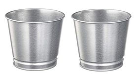 Ikea Galvanised Plant Pot (9 cm/3 ½") - Pack of 2