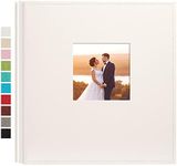 potricher Photo Album 4x6 600 Photos Large Capacity Leather cover Picture Albums with 600 Horizontal and Vertical Pockets for Family Wedding Anniversary Baby (White,600 Pockets)