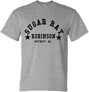 Sugar Ray Robinson Boxing Gym Training T-Shirt, Grey, Large