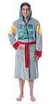 Star Wars Adult Boba Fett Bounty Hunter Fleece Robe Bathrobe For Men Women (S/M)