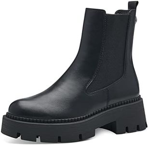 Tamaris Femme Bottines, Dame Bottines à Plateforme,TOUCHit,Bottes,Demi-Bottes,Bottes à Plateforme,Plat,Black UNI,40 EU